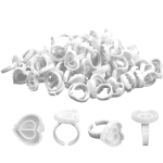 100 x PIERŚCIONKI na klej do rzęs lub tusz ZESTAW