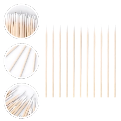 100 sztuk Drewniane patyczki z BAWEŁNĄ precyzyjne
