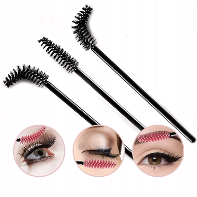 Szczoteczki jednorazowe 50szt CZARNE do rzęs brwi