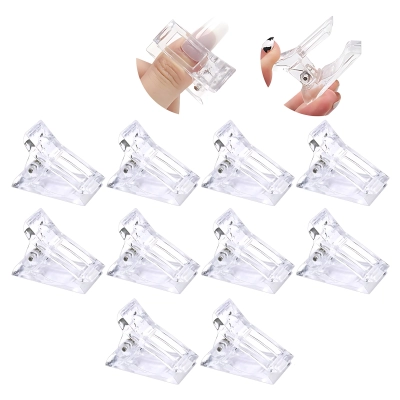 10 x KLIPS ZACISKARKA DO PAZNOKCI ŻEL AKRYL FORMY