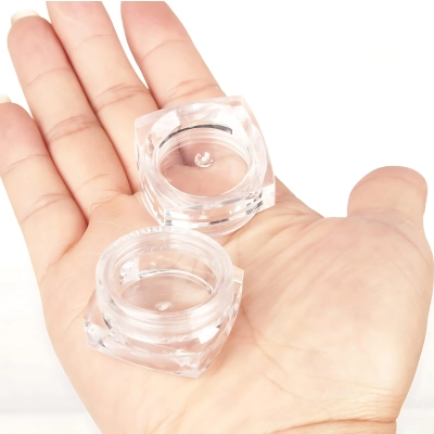 50 sztuk POJEMNICZKI pojemnik 3ml na POMADKI wosk do brwi OZDOBY próbki