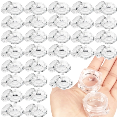 50 sztuk POJEMNICZKI pojemnik 3ml na POMADKI wosk do brwi OZDOBY próbki