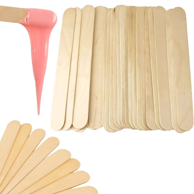 SZPATUŁKI patyczki drewniane DO masek WOSKU 100szt