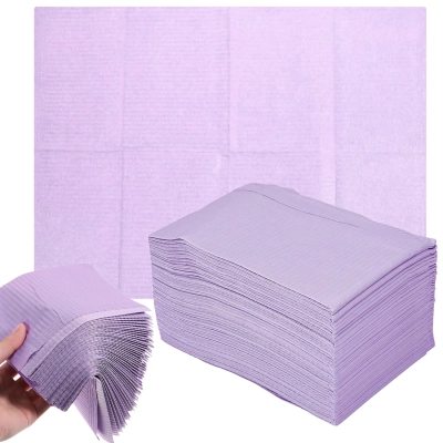 SERWETY podkłady PODFOLIOWANE jednorazowe do manicure 125 sztuk 33x45 OVEE