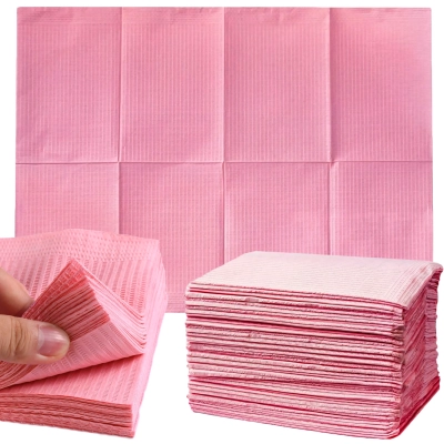 SERWETY podkłady PODFOLIOWANE jednorazowe do manicure 125 sztuk 33x45 OVEE