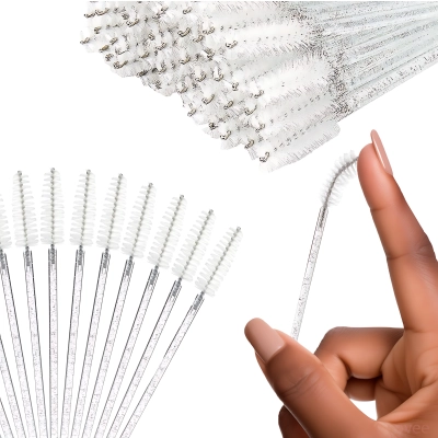 SZCZOTECZKI jednorazowe 50szt do rzęs brwi BROKAT