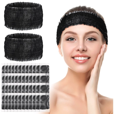 100 X Opaska jednorazowa z włókniny na włosy SPA