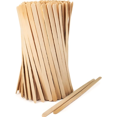 100 x SZPATUŁKI patyczki drewniane DO WOSKU wąskie