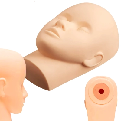 Manekin GŁÓWKA treningowa do rzęs brwi makijażu