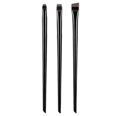 Zestaw 3 pędzelki do makijażu BRWI henny farbki OSTRE i Precyzyjne Skośny