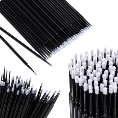 Mikro aplikatory BEZWŁÓKIENKOWE mikroaplikatory do rzęs 100szt patyczki