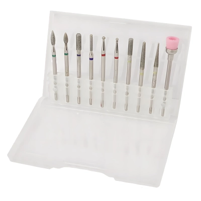 ZESTAW frezów frez diamentowych 10 szt do paznokci