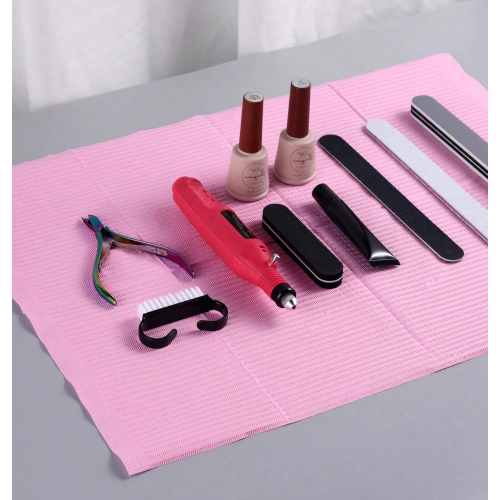 SERWETY podkłady PODFOLIOWANE jednorazowe do manicure 125 sztuk 33x45 OVEE