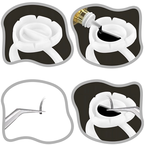 100 x PIERŚCIONKI na klej do rzęs lub tusz ZESTAW