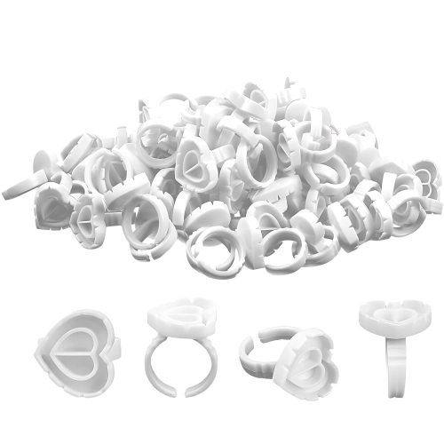 100 x PIERŚCIONKI na klej do rzęs lub tusz ZESTAW