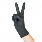 Rękawiczki jednorazowe Zarys easyCare czarne rozmiar 8 - M 50 par 100 sztuk