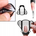 Plastikowe FORMY DO PRZEDŁUŻANIA PAZNOKCI żelem SZABLONY 500 sztuk