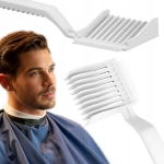 GRZEBIEŃ fryzjerski barberski do strzyżenia stylizacji BIAŁY dwustronny