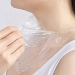 FOLIE kosmetyczne zabiegowe jednorazowe na szyję bezbarwne 100 sztuk