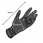 Rękawiczki jednorazowe Zarys easyCare czarne rozmiar 8 - M 50 par 100 sztuk