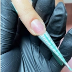 YOSHI PLASTIKOWE FORMY SZABLONY DO PRZEDŁUŻANIA PAZNOKCI TURKUS 400 szt.