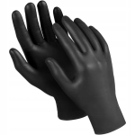 Rękawiczki jednorazowe nitrylowe czarne ZARYS r. XS 100 sztuk BEZPUDROWE