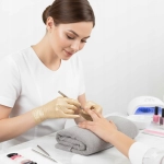 Złote rękawiczki perłowe jednorazowe nitrylowe rozmiar M 100 sztuk medyczne