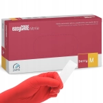 Rękawiczki nitrylowe BEZPUDROWE easyCARE berry ZARYS MALINOWE r.M 100 szt.