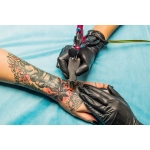 Rękawiczki jednorazowe nitrylowe czarne ZARYS r. XS 100 sztuk BEZPUDROWE