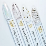 Top do paznokci z rożowymi płatkami borkatem Yoshi 10ml Sparkle Rose