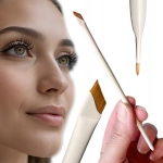 PĘDZELEK skośny cienki precyzyjny do brwi i oczu henny pasty PŁASKI