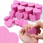 BLOCZKI polerskie SERCA do wygładzania paznokci manicure 100 sztuk różowe