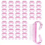 Szczoteczki jednorazowe róż do czyszczenia pyłu paznokci manicure 50 sztuk