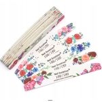 PILNIKI pilniczki 100/180 do piłowania PAZNOKCI SLIM cienkie 50sztuk KWIATY