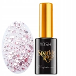 Top do paznokci z rożowymi płatkami borkatem Yoshi 10ml Sparkle Rose