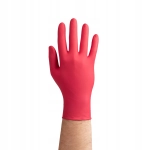 Rękawiczki nitrylowe BEZPUDROWE easyCARE berry ZARYS MALINOWE r.S 100 szt.