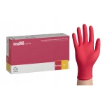 Rękawiczki nitrylowe BEZPUDROWE easyCARE berry ZARYS MALINOWE r.M 100 szt.