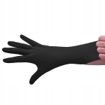 Rękawiczki jednorazowe nitrylowe czarne ZARYS r. XS 100 sztuk BEZPUDROWE