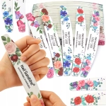 PILNIKI pilniczki 100/180 do piłowania PAZNOKCI SLIM cienkie 50sztuk KWIATY