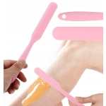 SZPATUŁKA kosmetyczna do kremów silikonowa WIELORAZOWA różowa 1 sztuka