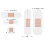 Plastry transparentne wodoodporne przeźroczyste 24 sztuki zestaw ZARYS