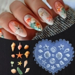 Forma SZABLON silikonowy do zdobień ozdób 3D paznokci MANICURE muszelki