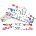 PILNIKI pilniczki 100/180 do piłowania PAZNOKCI SLIM cienkie 50sztuk KWIATY