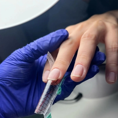 YOSHI PLASTIKOWE FORMY SZABLONY DO PRZEDŁUŻANIA PAZNOKCI TURKUS 400 szt.