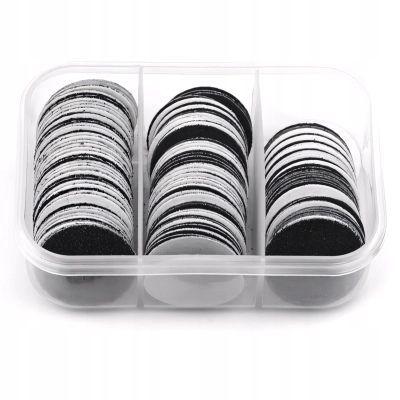 NAKŁADKI krążki ścierne zestaw podologiczny #80 #120 #180 60 sztuk DYSK