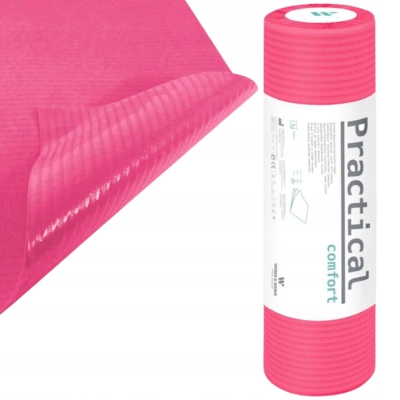 Serweta kosmetyczna podkład podfoliowany w rolce 32x50 ciemny róż Practical