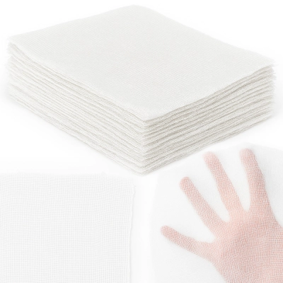 MASKI kosmetyczne z gazy zabiegowe jednorazowe na twarz 100sztuk 35x30cm