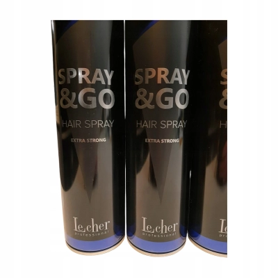 Lakier profesjonalny do włosów bardzo mocny Lecher VIA Spray duży 750 ml