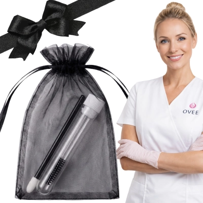 GOTOWY ZESTAW upominek dla klientki w woreczku APLIKATOR i SZCZOTECZKA