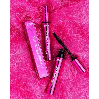 ZOLA Keratin Brow Gel Strong Fix + odżywczy żel do brwi
